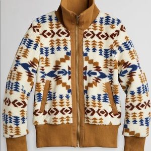 Pendleton Foxglove Fleece Bomber Jacket size Small